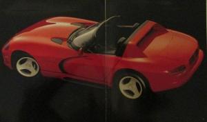 1992 Dodge Viper Original Color Sales Brochure