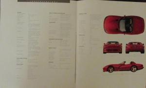 1992 Dodge Viper Original Color Sales Brochure