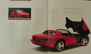 1992 Dodge Viper Original Color Sales Brochure