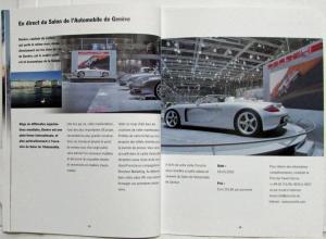 2002 Porsche Driving Experience Brochure Booklet -  French Text