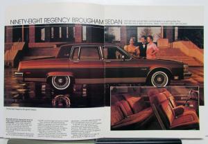 1983 Oldsmobile 98 Regency Brougham  Equipment Diagrams Options Brochure