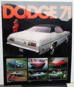 1971 Dodge Full Line Sale Brochure Dart Challenger Charger Coronet Polara Monaco