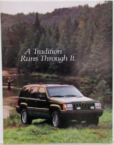 1995 Jeep Grand Cherokee Tradition Runs Through It Sales Brochure Orvis Edition