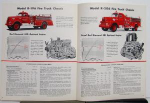 1956 International Haarvester Fire Truck Chassis R Series Diagrams Sale Brochure