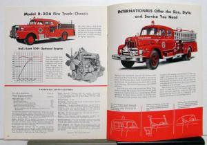 1956 International Haarvester Fire Truck Chassis R Series Diagrams Sale Brochure