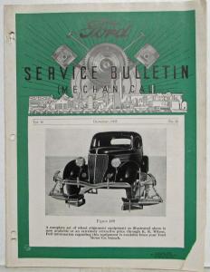 1935 Ford Service Bulletin - Mechanical - December Volume 16 Number 11