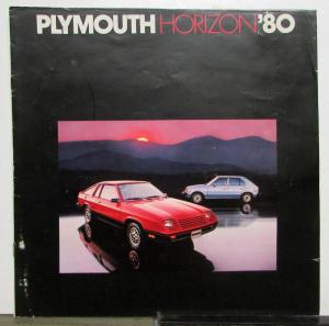 1980 Plymouth Horizon Diagrams Options Sales Brochure