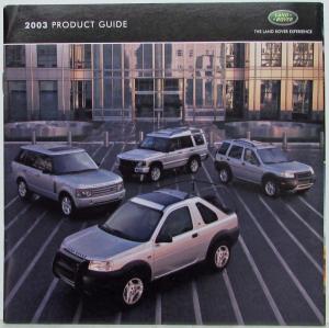 2003 Land Rover Product Guide Sales Brochure