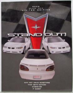 2003 Pontiac Grand Prix Limited Edition Sales Brochure