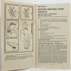 1979 GMC Light Duty Truck Models Owners and Drivers Manual