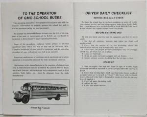 1979 GMC Truck School Bus Owners and Drivers Manual