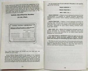 1981 GMC Brigadier Owners and Drivers Manual