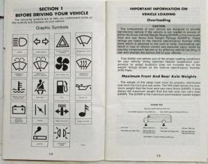 1981 GMC Truck School Bus Chassis Owners and Drivers Manual