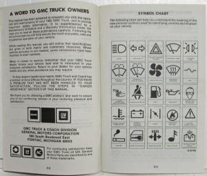 1982 GMC Medium Duty Truck Owners and Drivers Manual