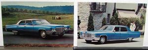 1970 Cadillac Dealer Sales Promotional Postcards Original Pair