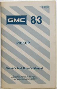 1983 GMC C/K 10-35 Pickup Owners and Drivers Manual