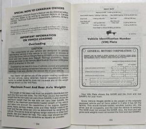 1983 GMC Heavy Duty Truck Owners and Drivers Manual