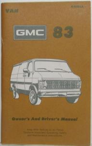 1983 GMC Van Owners and Drivers Manual