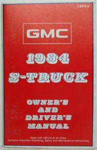 1984 GMC S-15 Truck Owners and Drivers Manual