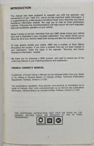 1984 GMC S-15 Truck Owners and Drivers Manual