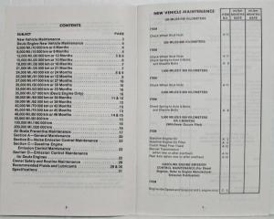 1984 GMC Medium Duty Truck Maintenance Schedule and Log