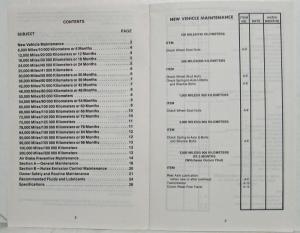 1984 GMC Heavy Duty Truck Maintenance Schedule and Log