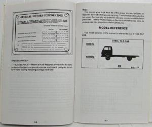 1985 GMC Forward Truck Owners and Drivers Manual