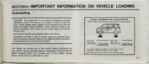 1985 GMC Safari Owners and Drivers Manual