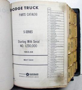 1963-1968 Dodge Truck Dealer Parts Catalog Book A100 Pickup 4WD Medium HD All