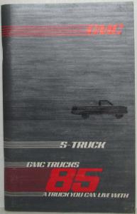 1985 GMC S-15 Truck Owners and Drivers Manual