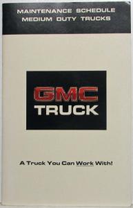 1986 GMC Medium Duty Truck Maintenance Schedule Booklet