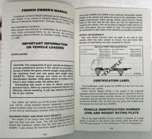 1986 GMC Forward 7000 Truck Owners and Drivers Manual