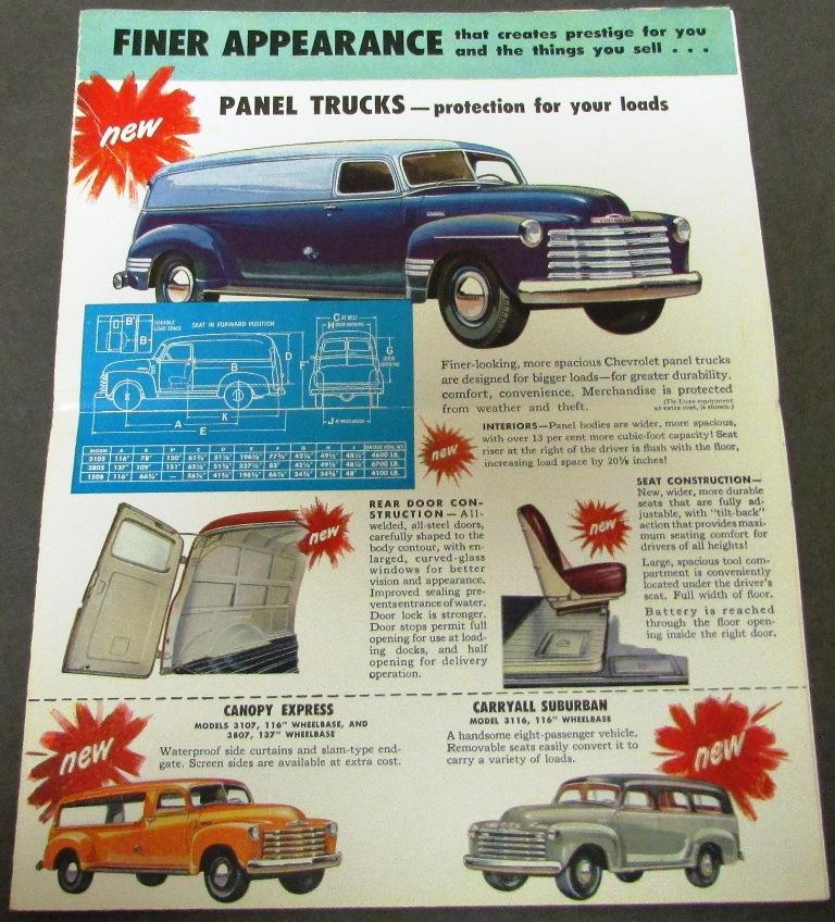 1948 Chevrolet Chevy Carryall Suburban Brochure