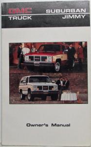 1986 GMC Truck Jimmy and Suburban Owners and Drivers Manual