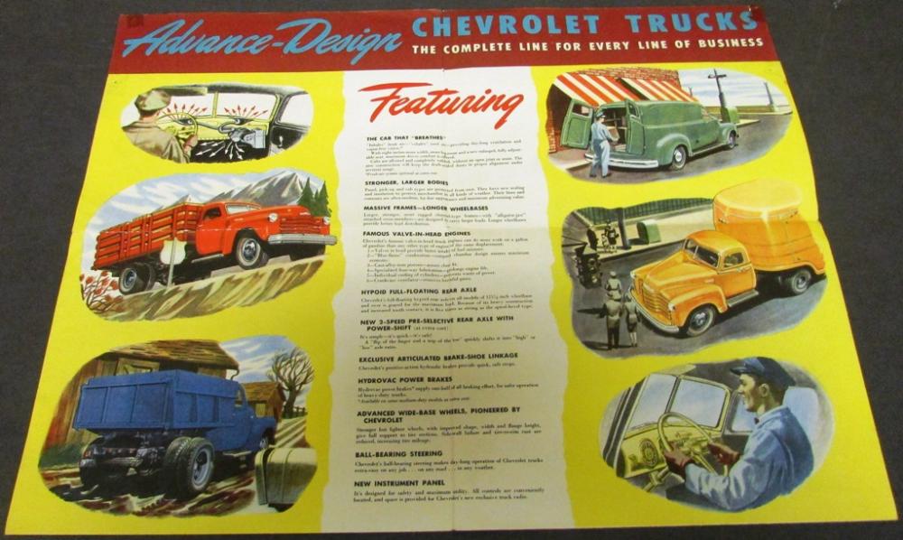 1948 CHEVROLET SUBURBAN CARRYALL SALES FOLDER / BROCHURE / ORIGINAL MAILER