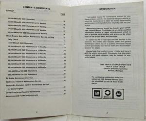1987 GMC Medium Duty Truck Maintenance Schedule Booklet