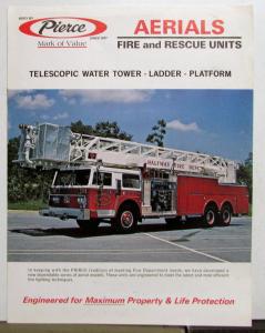 1980 Pierce Aerials Fire And Rescue Units Specifications Sales Folder