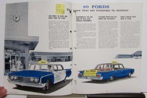 1960 Ford Taxicab Fairlane Diagrams Specifications Options Sales Brochure