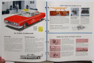 1960 Ford Taxicab Fairlane Diagrams Specifications Options Sales Brochure