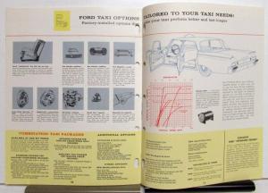 1960 Ford Taxicab Fairlane Diagrams Specifications Options Sales Brochure