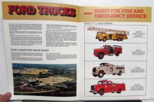 1981 Ford C F L LS Series Fire Trucks  Specifications Sales Brochure