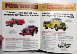 1981 Ford C F L LS Series Fire Trucks  Specifications Sales Brochure