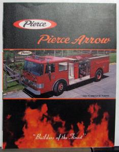1980 Pierce Arrow 1000 2000 GPM Fire Pumper Fire Truck Specs Sales Folder