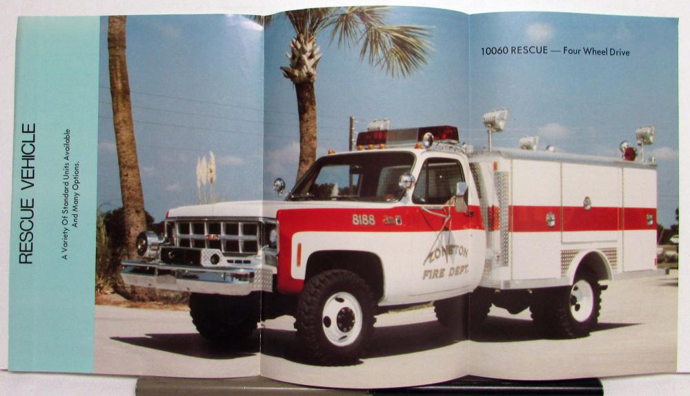 1969 Emergency One Inc 20084 Rescue Vehicle Sales Tri-Folder