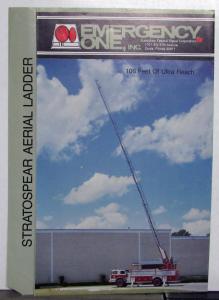 1980 Emergency One Inc Stratospear Aerial Ladder Sales Tri-Folder