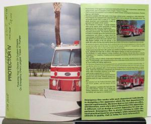 1980 Emergency One, Inc Protector IV Top Mount Fire Pumper Sales Tri-Folder