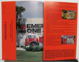 1980 Emergency One, Inc Protector II Top Mount Fire Pumper Sales Tri-Folder