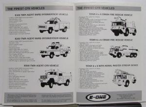 1984 Emergency One, Inc R Series Titan Intervention Crash Fire Rescue Brochure