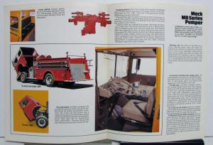 1977 Mack MB Series Fire Pumpers Specifications Sales Folder