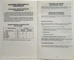 1988 GMC Truck Sierra Maintenance Schedule Booklet